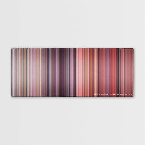 Never Been Kissed color palette canvas print: thousands of thin vertical stripes of color