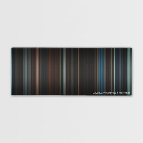 The Raven color palette canvas print: thousands of thin vertical stripes of color