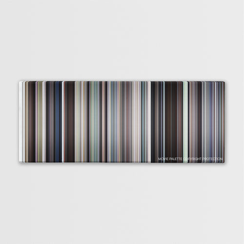 Arlington Road color palette canvas print: thousands of thin vertical stripes of color