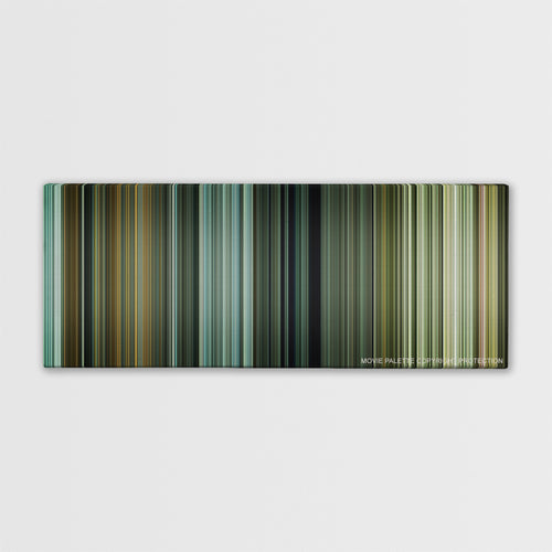 Train to Busan color palette canvas print: thousands of thin vertical stripes of color