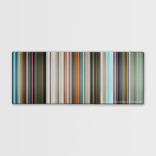 The Hitchhiker's Guide to the Galaxy color palette canvas print: thousands of thin vertical stripes of color