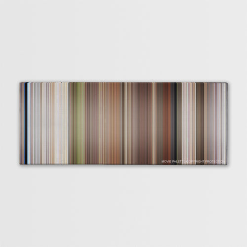 Planet of the Apes color palette canvas print: thousands of thin vertical stripes of color