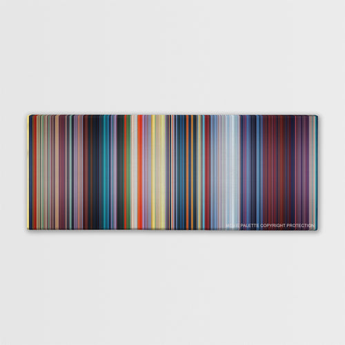 Mulan color palette canvas print: thousands of thin vertical stripes of color