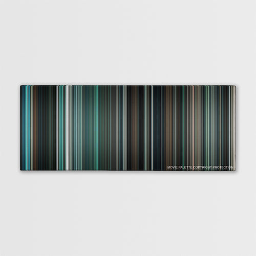 The Day the Earth Stood Still color palette canvas print: thousands of thin vertical stripes of color