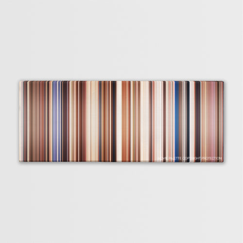 Holes color palette canvas print: thousands of thin vertical stripes of color