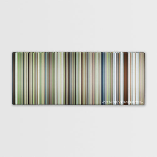 Spring, Summer, Fall, Winter... and Spring color palette canvas print: thousands of thin vertical stripes of color
