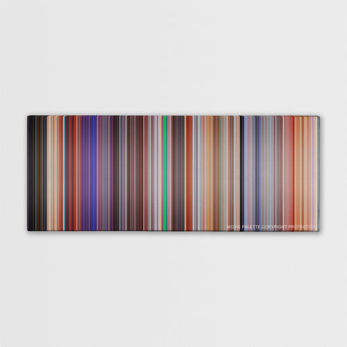 Cars 2 color palette canvas print: thousands of thin vertical stripes of color