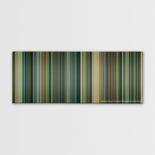 Transporter 3 color palette canvas print: thousands of thin vertical stripes of color