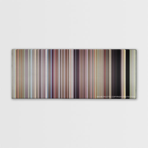 Napoleon Dynamite color palette canvas print: thousands of thin vertical stripes of color