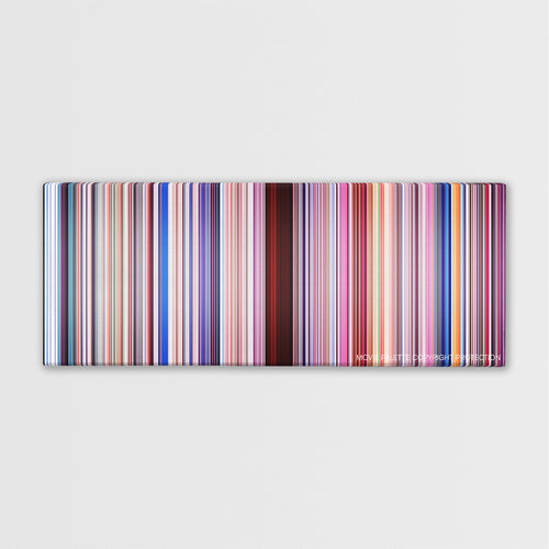 Neon Genesis Evangelion: The End of Evangelion color palette canvas print: thousands of thin vertical stripes of color