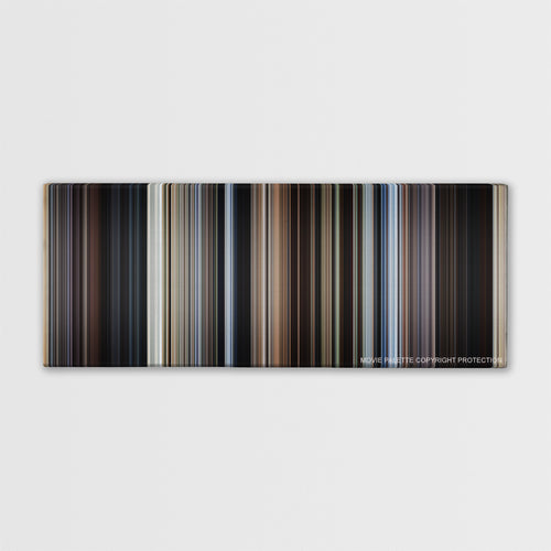 Cast Away color palette canvas print: thousands of thin vertical stripes of color