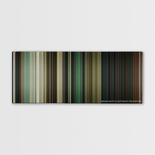 Terminator: Dark Fate color palette canvas print: thousands of thin vertical stripes of color