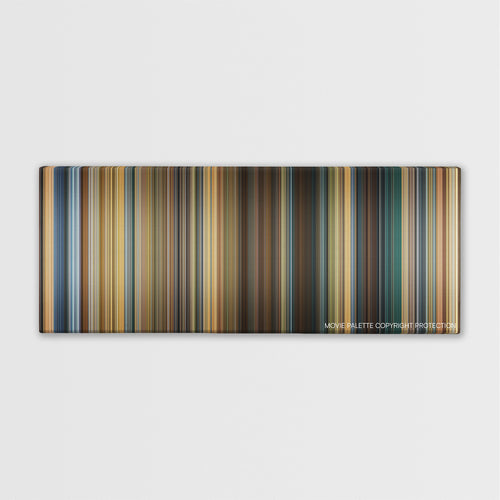 A Good Year color palette canvas print: thousands of thin vertical stripes of color