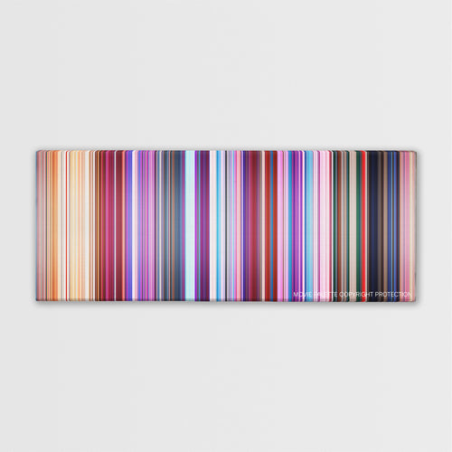The Lego Movie 2: The Second Part color palette canvas print: thousands of thin vertical stripes of color