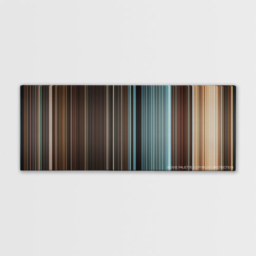 The Mummy: Tomb of the Dragon Emperor color palette canvas print: thousands of thin vertical stripes of color
