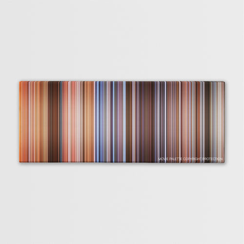 Cool Runnings color palette canvas print: thousands of thin vertical stripes of color