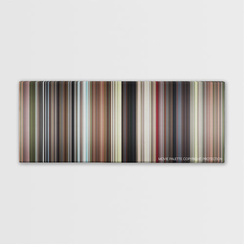 Enter the Dragon color palette canvas print: thousands of thin vertical stripes of color
