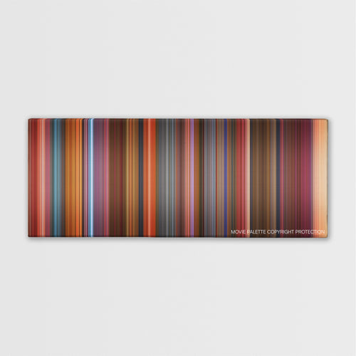 Cats color palette canvas print: thousands of thin vertical stripes of color