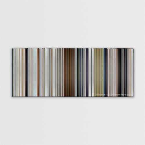 Searching color palette canvas print: thousands of thin vertical stripes of color