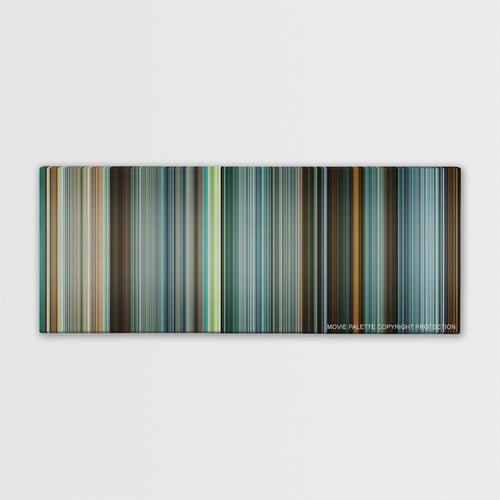 Green Street Hooligans color palette canvas print: thousands of thin vertical stripes of color
