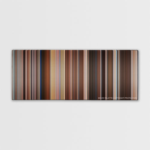 Blue Is the Warmest Colour color palette canvas print: thousands of thin vertical stripes of color