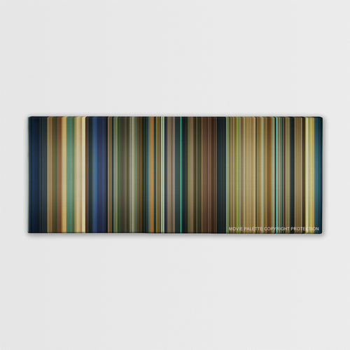 One Day color palette canvas print: thousands of thin vertical stripes of color