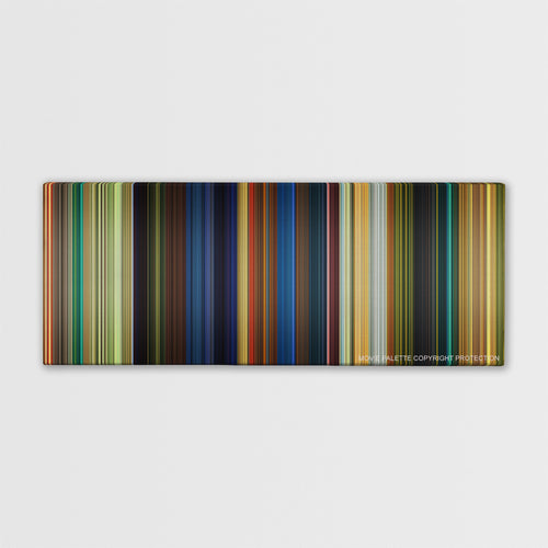 Kung Fu Panda color palette canvas print: thousands of thin vertical stripes of color