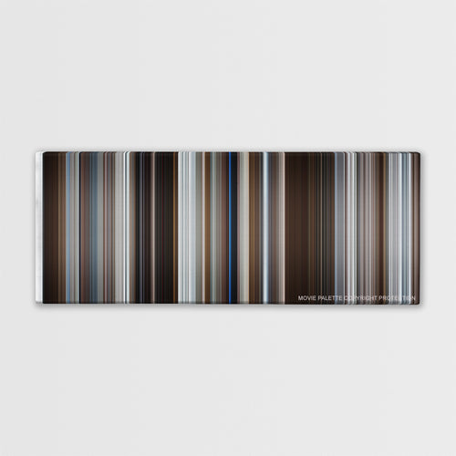 Fargo movie barcode canvas print, the whole film as stripes of color
