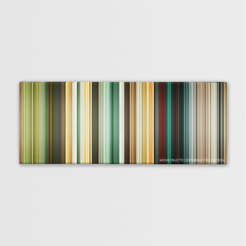The Losers color palette canvas print: thousands of thin vertical stripes of color