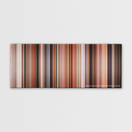 Volver color palette canvas print: thousands of thin vertical stripes of color