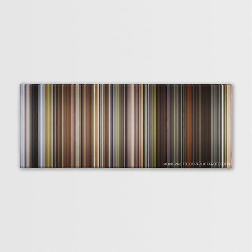 Great Expectations color palette canvas print: thousands of thin vertical stripes of color