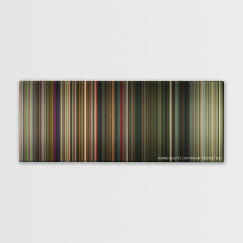 Time Lapse color palette canvas print: thousands of thin vertical stripes of color