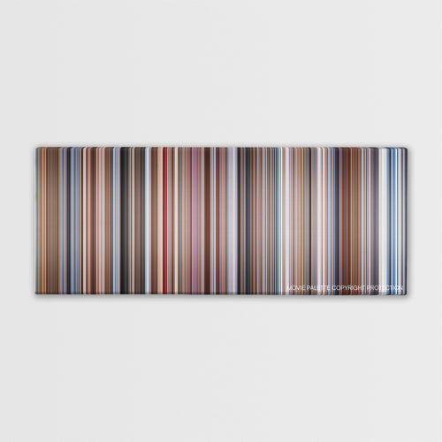 The Right Stuff color palette canvas print: thousands of thin vertical stripes of color