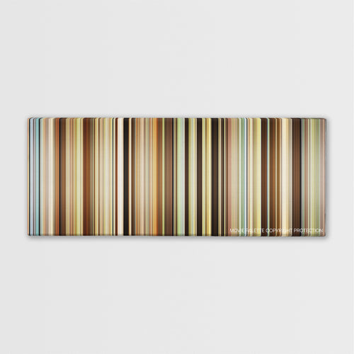 Out of Africa color palette canvas print: thousands of thin vertical stripes of color