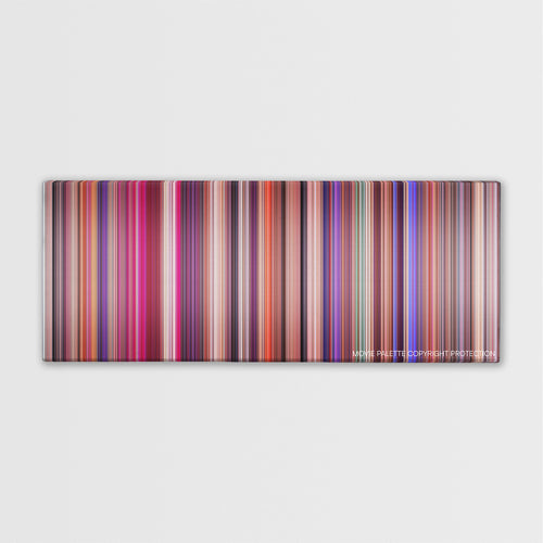 Showgirls color palette canvas print: thousands of thin vertical stripes of color