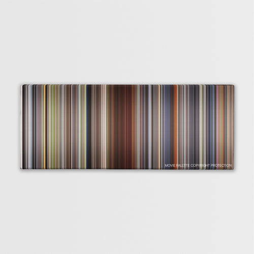 The Color Purple color palette canvas print: thousands of thin vertical stripes of color