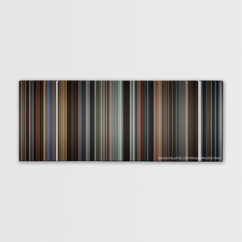 Lost Highway color palette canvas print: thousands of thin vertical stripes of color
