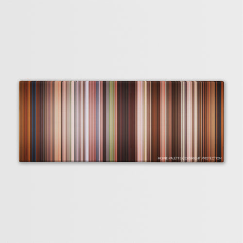 Kate & Leopold color palette canvas print: thousands of thin vertical stripes of color