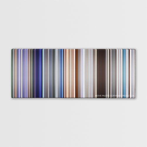 Solaris color palette canvas print: thousands of thin vertical stripes of color
