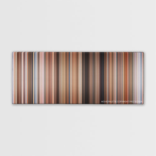 Overboard color palette canvas print: thousands of thin vertical stripes of color