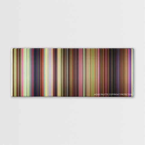 Trolls color palette canvas print: thousands of thin vertical stripes of color