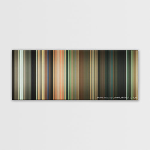 Away We Go color palette canvas print: thousands of thin vertical stripes of color