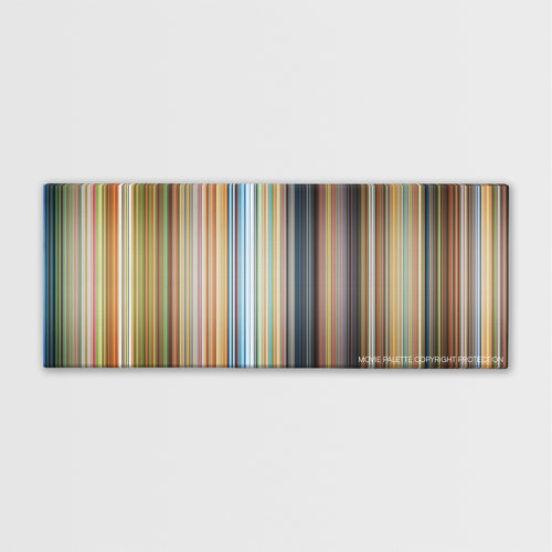 The Fox and the Hound color palette canvas print: thousands of thin vertical stripes of color