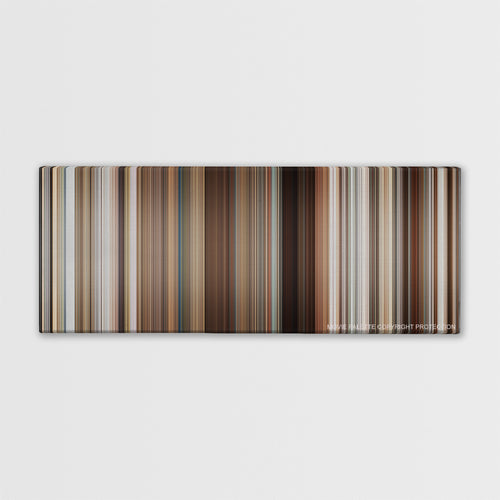 Stranger Than Fiction color palette canvas print: thousands of thin vertical stripes of color