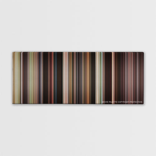 The Karate Kid color palette canvas print: thousands of thin vertical stripes of color