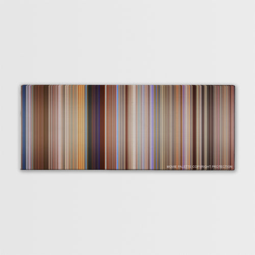 Anchorman: The Legend of Ron Burgundy color palette canvas print: thousands of thin vertical stripes of color