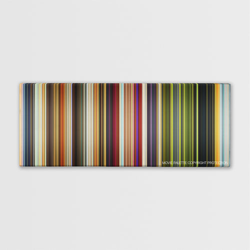 Raging Bull color palette canvas print: thousands of thin vertical stripes of color