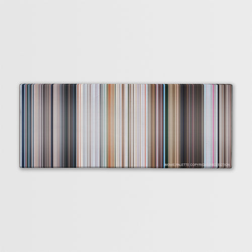 Superman II color palette canvas print: thousands of thin vertical stripes of color