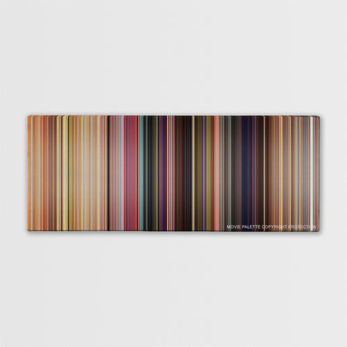 Toy Story color palette canvas print: thousands of thin vertical stripes of color
