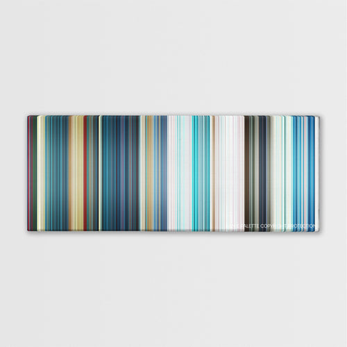 The Meg color palette canvas print: thousands of thin vertical stripes of color